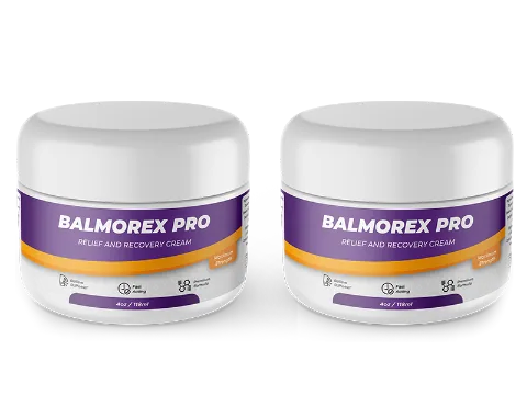 Two jars of Balmorex Pro relief and recovery cream, 4 oz each