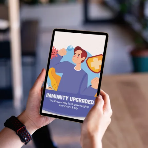 Immunity Upgraded bonus e-book on a tablet